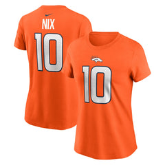 Bo Nix  Women's Name & Number T-Shirt - Denver Broncos