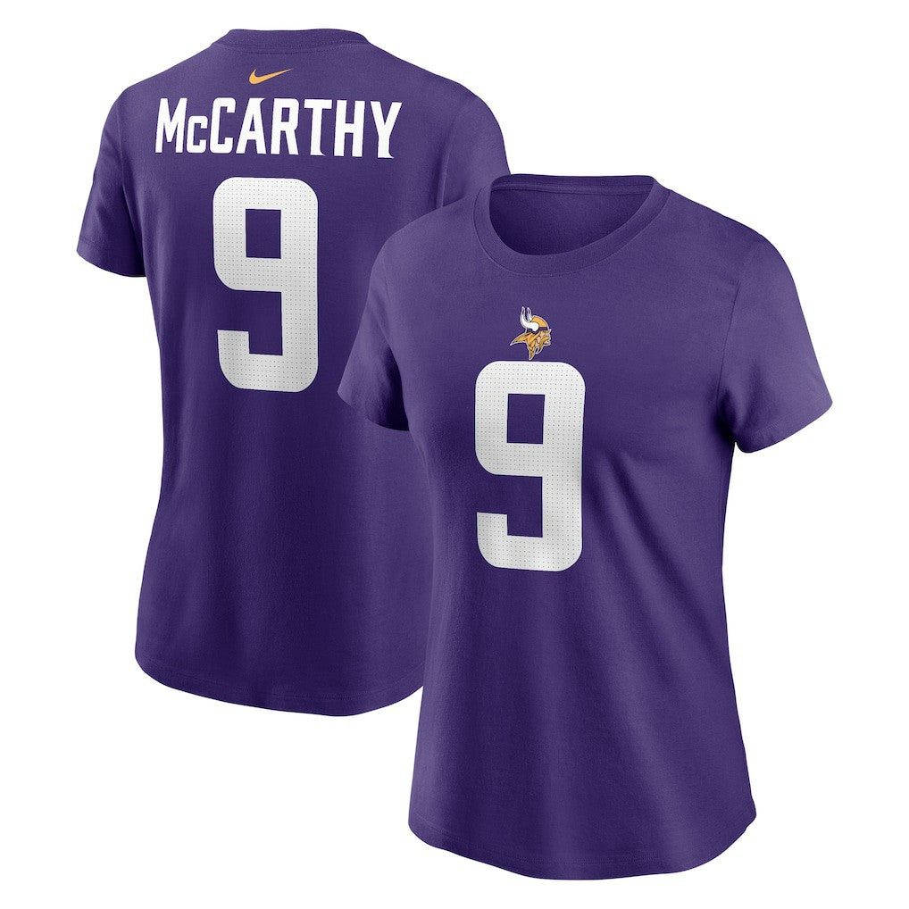 J.J. McCarthy  Women's Name & Number T-Shirt - Minnesota Vikings