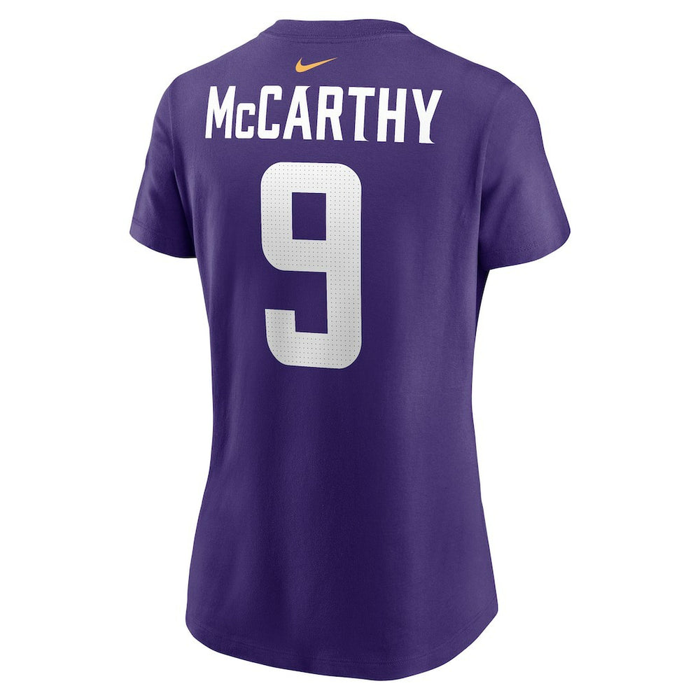 J.J. McCarthy  Women's Name & Number T-Shirt - Minnesota Vikings