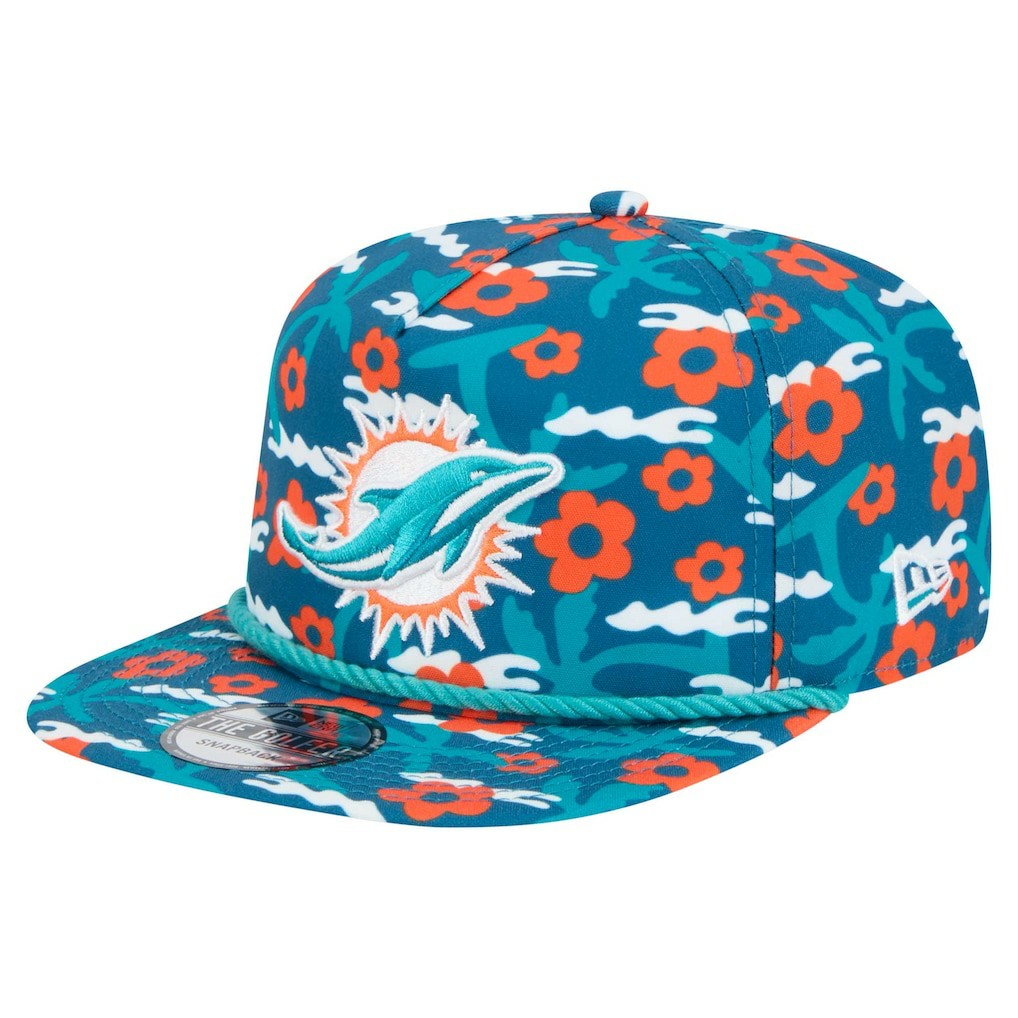 Wakey Wakey Golfer Snapback Hat - Miami Dolphins