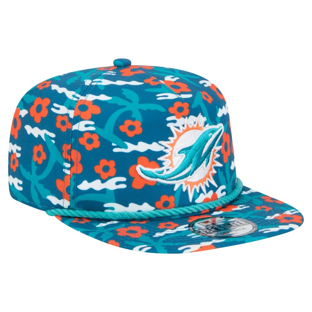 Wakey Wakey Golfer Snapback Hat - Miami Dolphins