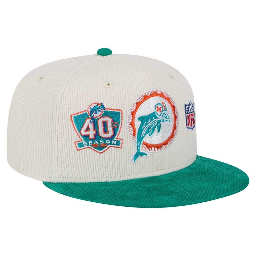 Throwback Corduroy 59FIFTY Fitted Hat - Miami Dolphins
