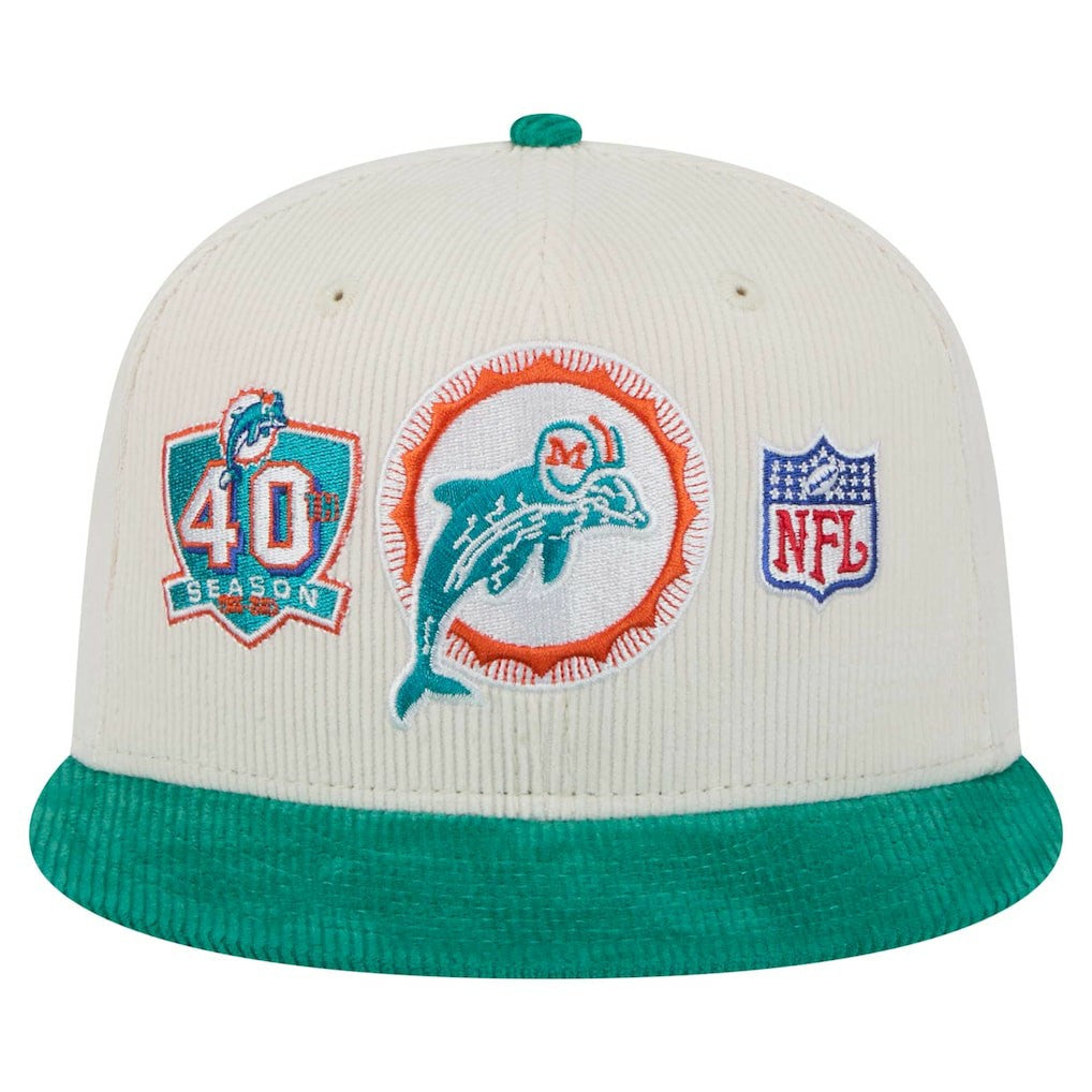 Throwback Corduroy 59FIFTY Fitted Hat - Miami Dolphins