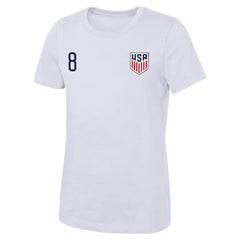 Weston McKennie USMNT Women's Name & Number T-Shirt -  White