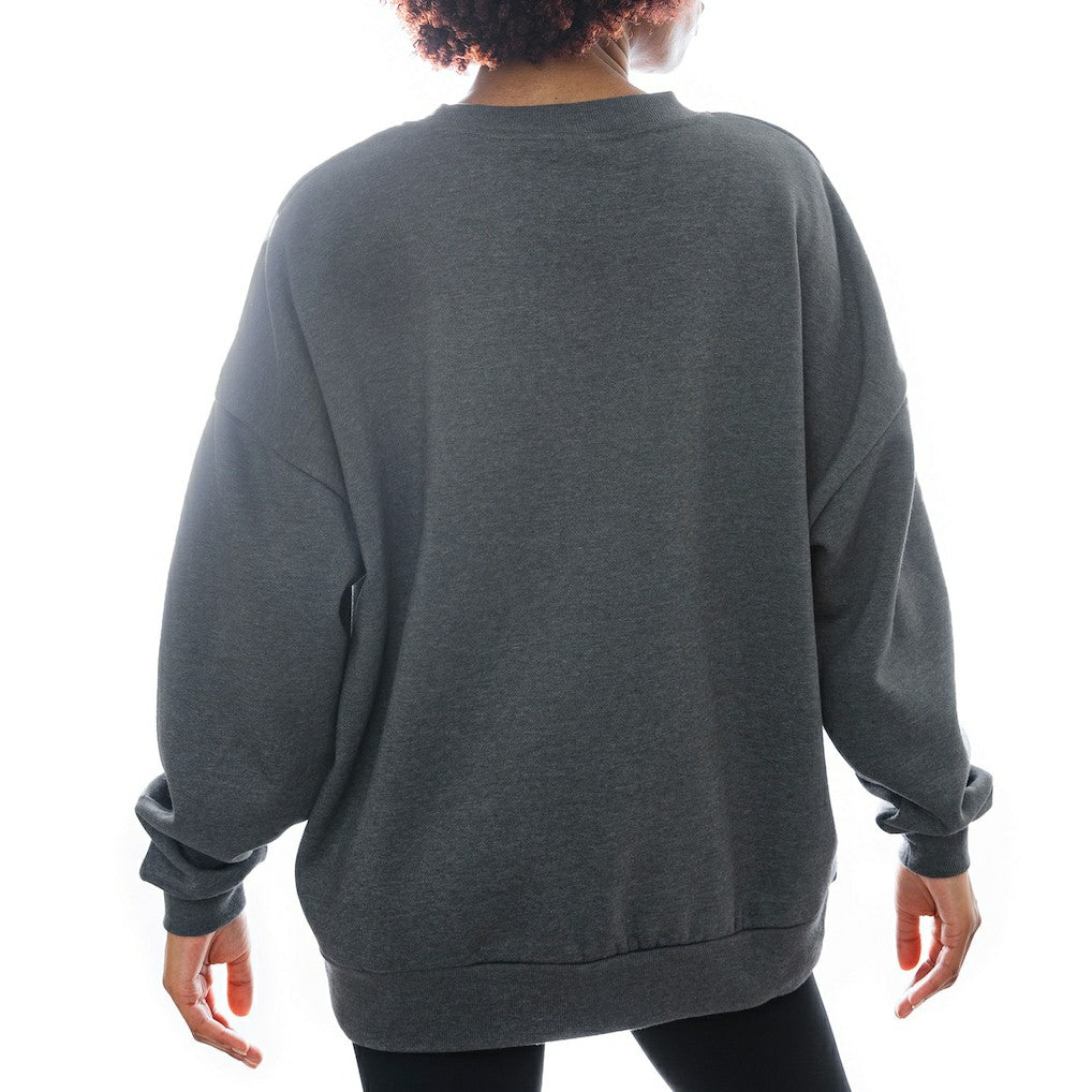 Gameday Couture Women's Oversized Long Weekend Premium Fleece Drop Shoulder Pullover Sweatshirt - New York Jets