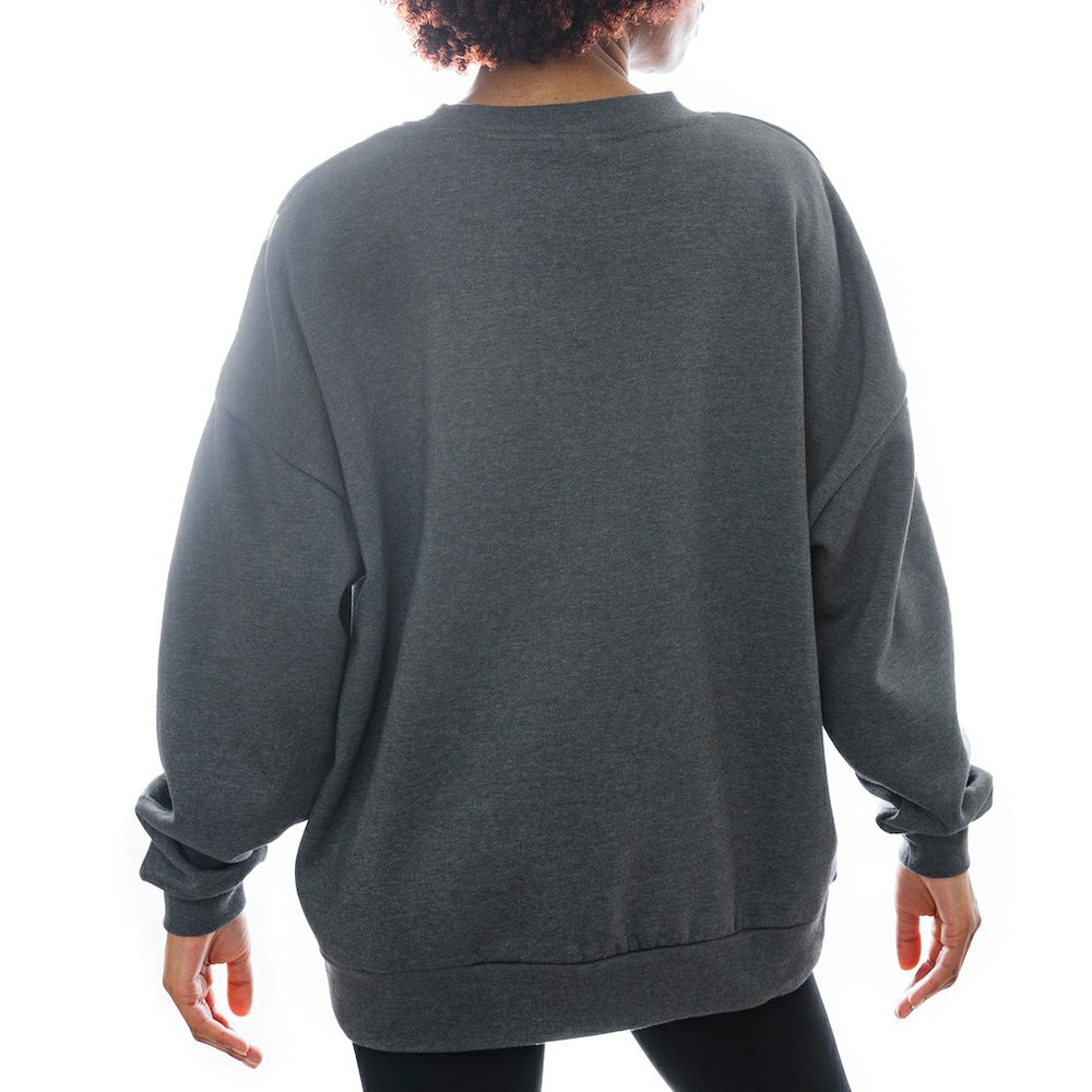 Gameday Couture Women's Oversized Long Weekend Premium Fleece Drop Shoulder Pullover Sweatshirt - New York Jets