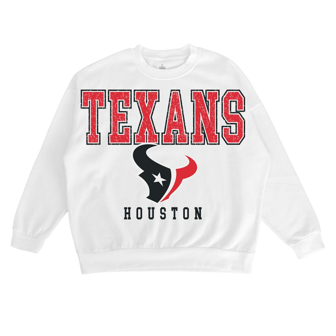 Gameday Couture Women's Sunday Drives Oversized Crewneck Pullover Sweatshirt - Houston Texans