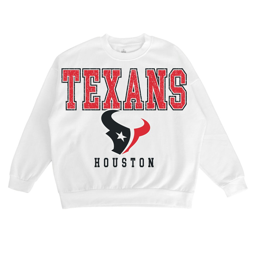 Gameday Couture Women's Sunday Drives Oversized Crewneck Pullover Sweatshirt - Houston Texans