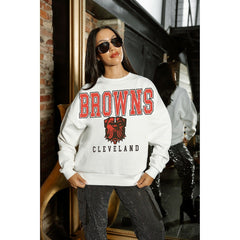 Gameday Couture Women's Sunday Drives Oversized Pullover Sweatshirt - Cleveland Browns