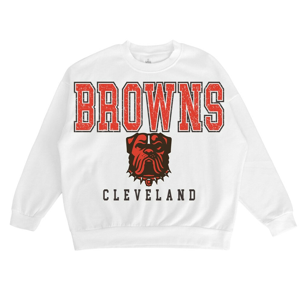 Gameday Couture Women's Sunday Drives Oversized Pullover Sweatshirt - Cleveland Browns