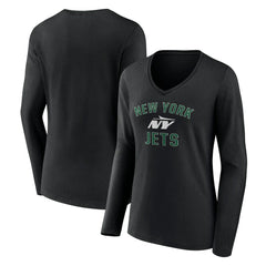 Women's Victory Arch Long Sleeve V-Neck T-Shirt - New York Jets