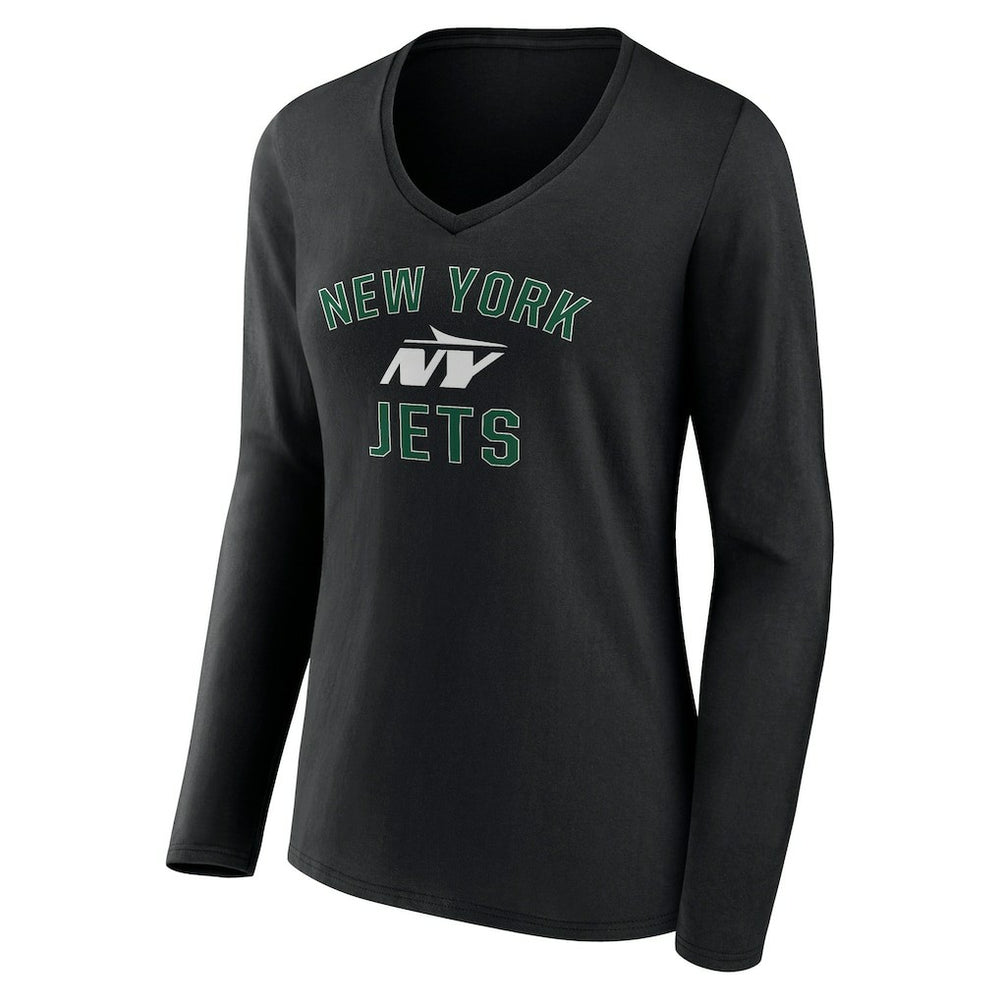 Women's Victory Arch Long Sleeve V-Neck T-Shirt - New York Jets