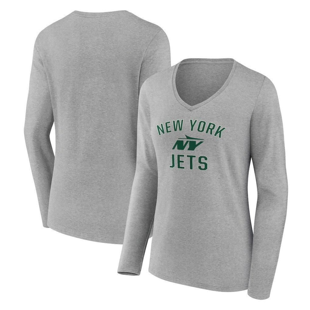 Women's Victory Arch Long Sleeve V-Neck T-Shirt - New York Jets