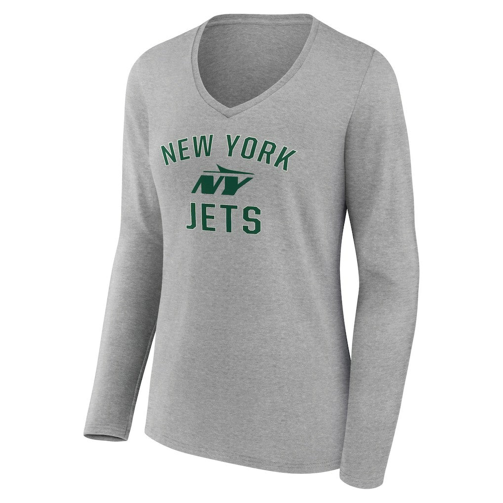 Women's Victory Arch Long Sleeve V-Neck T-Shirt - New York Jets