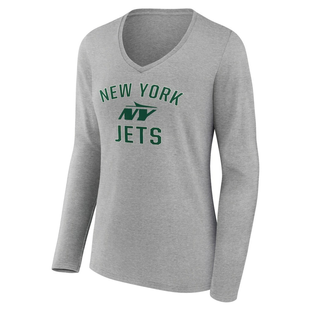 Women's Victory Arch Long Sleeve V-Neck T-Shirt - New York Jets