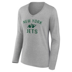 Women's Victory Arch Long Sleeve V-Neck T-Shirt - New York Jets
