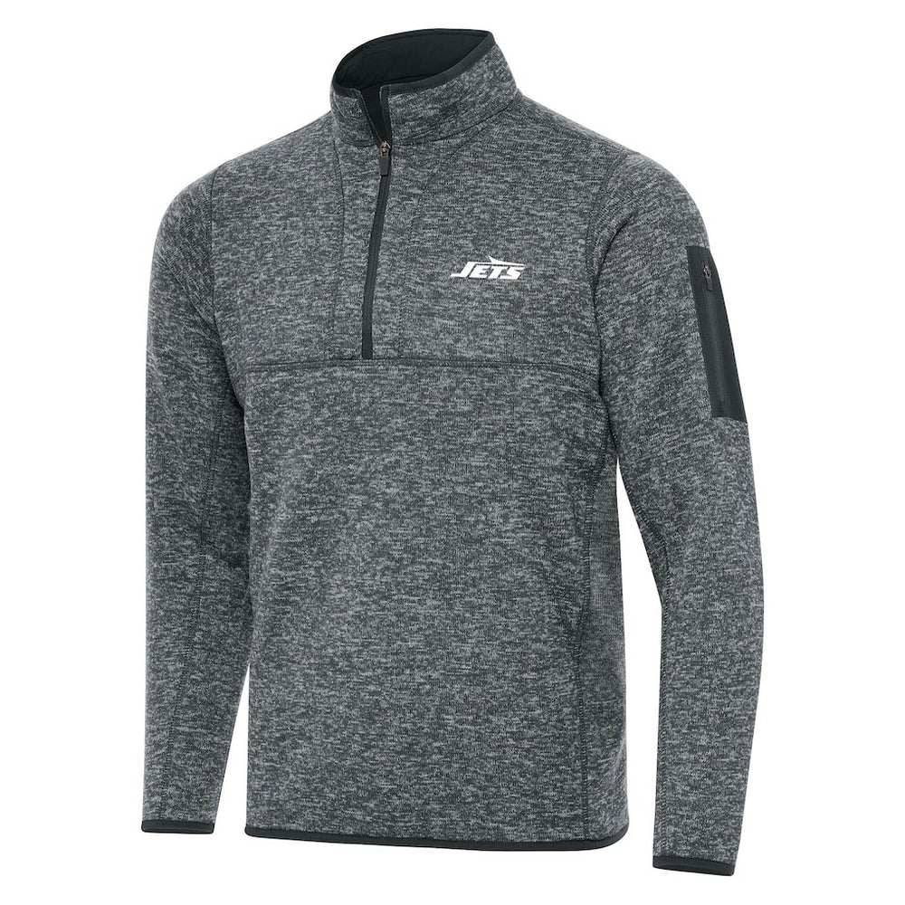 Antigua Fortune Quarter-Zip Pullover Jacket - New York Jets