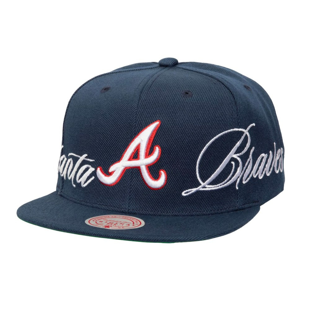 MLB Atlanta Braves Mitchell & Ness Just Don x MLB Lux Script Snapback Hat