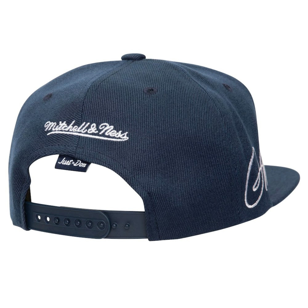 MLB Atlanta Braves Mitchell & Ness Just Don x MLB Lux Script Snapback Hat