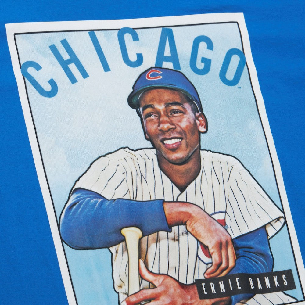 MLB Ernie Banks Chicago Cubs Mitchell & Ness Cooperstown Collection Collectors Connection T-Shirt