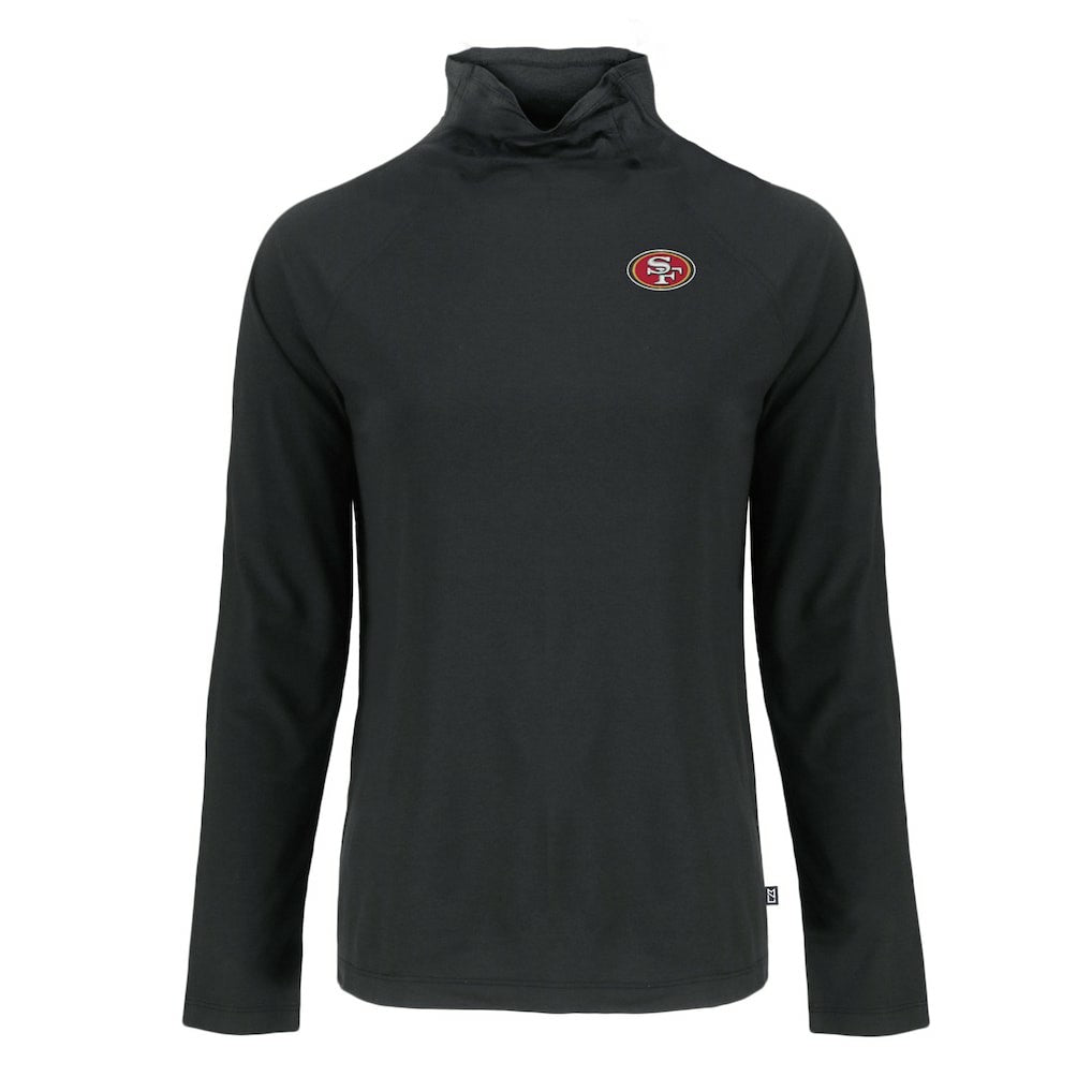 Cutter & Buck Women's Coastline Epic Comfort Eco Recycled Funnel Neck Raglan Pullover Sweatshirt - San Francisco 49ers