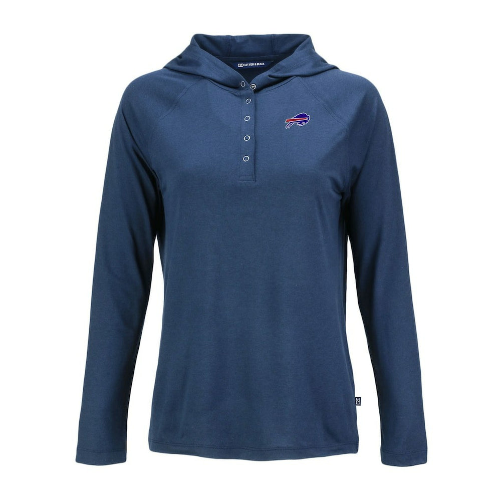 Cutter & Buck Women's Coastline Epic Comfort Eco Recycled Raglan Pullover Hoodie - Buffalo Bills