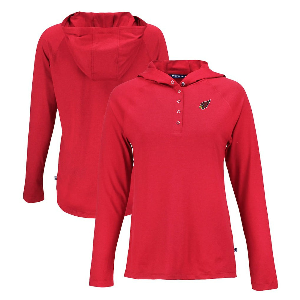 Cutter & Buck Women's Coastline Epic Comfort Eco Recycled Raglan Pullover Hoodie - Arizona Cardinals