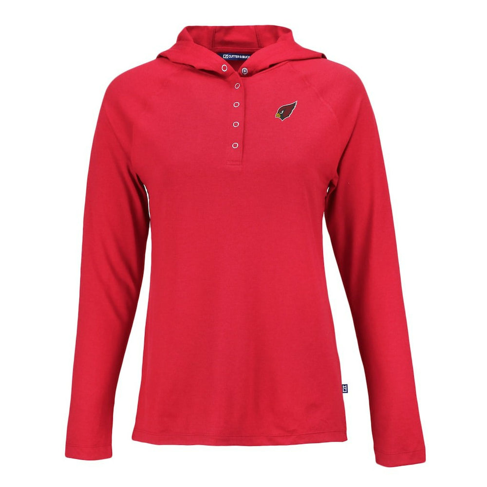 Cutter & Buck Women's Coastline Epic Comfort Eco Recycled Raglan Pullover Hoodie - Arizona Cardinals