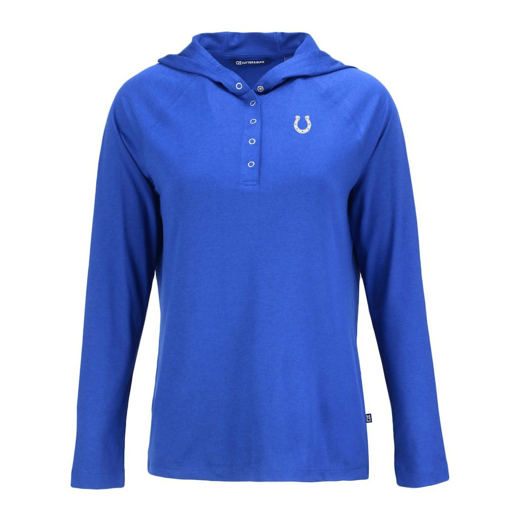Cutter & Buck Women's Coastline Epic Comfort Eco Recycled Raglan Pullover Hoodie - Indianapolis Colts