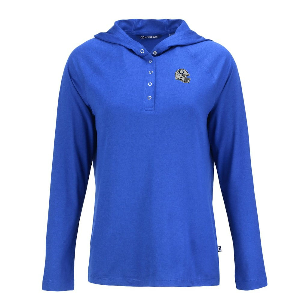 Cutter & Buck Women's Coastline Epic Comfort Eco Recycled Raglan Pullover Hoodie - Indianapolis Colts