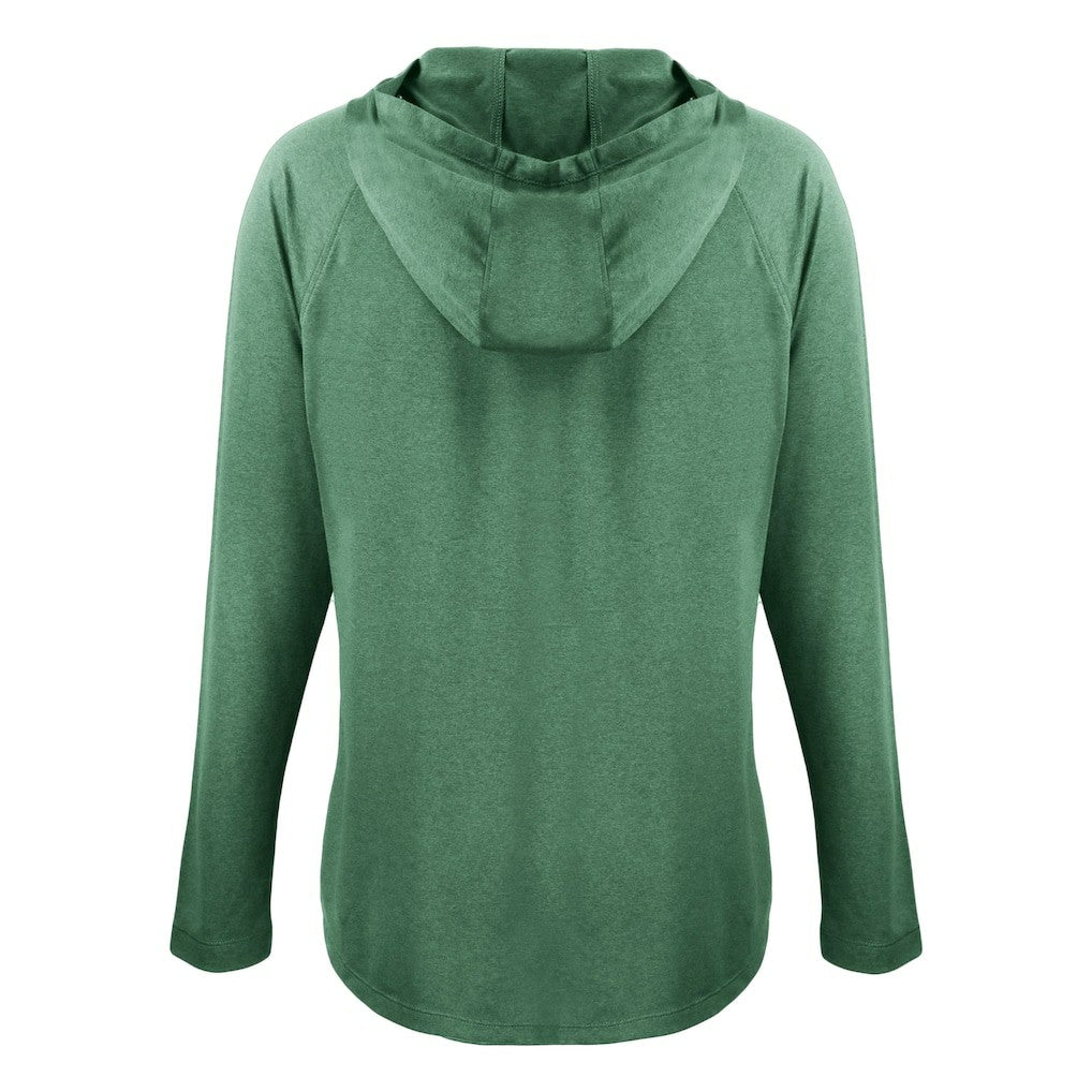 Cutter & Buck Women's Coastline Epic Comfort Eco Recycled Raglan Pullover Hoodie - Green Bay Packers