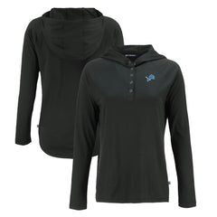 Cutter & Buck Women's Coastline Epic Comfort Eco Recycled Raglan Pullover Hoodie - Detroit Lions