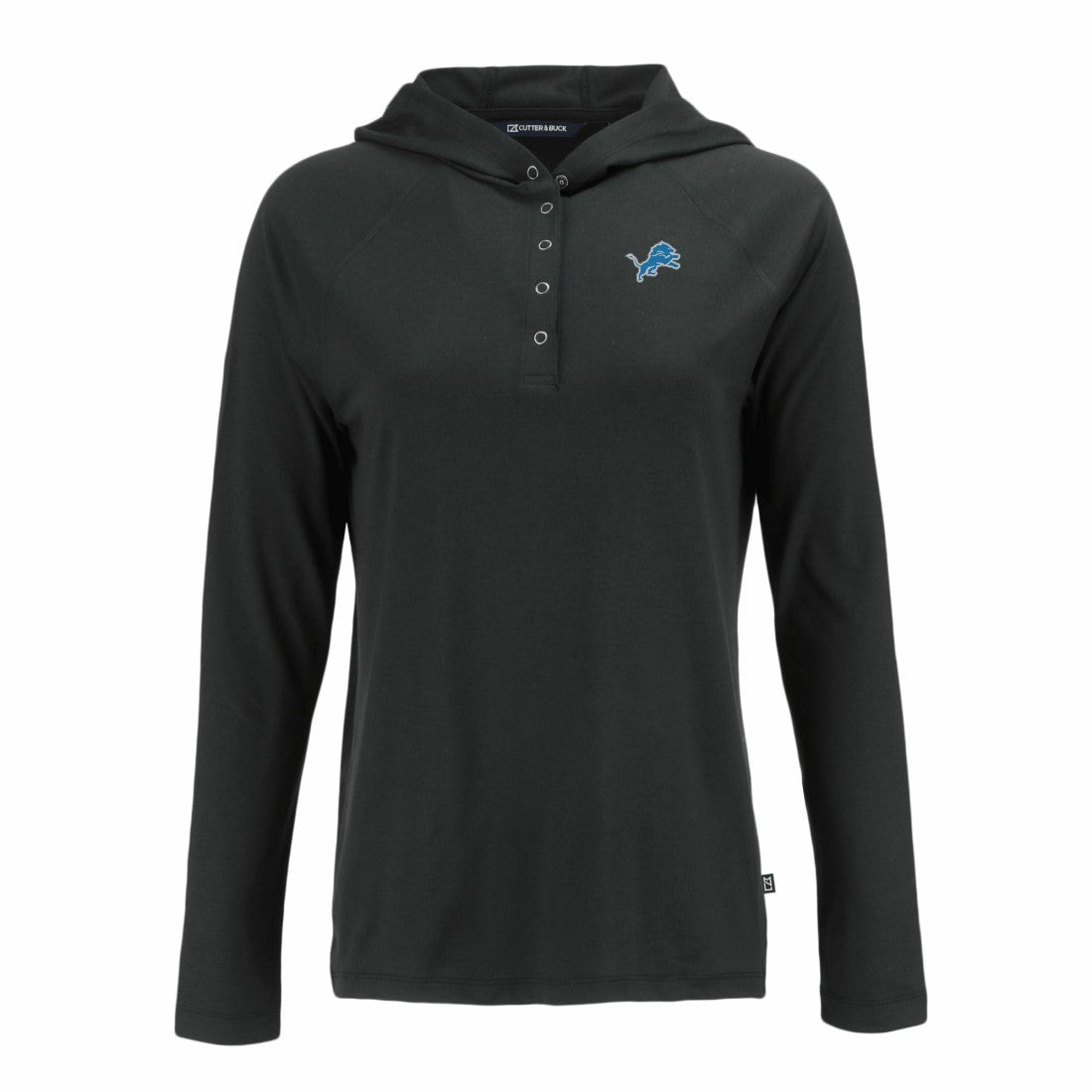 Cutter & Buck Women's Coastline Epic Comfort Eco Recycled Raglan Pullover Hoodie - Detroit Lions