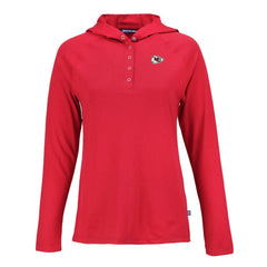 Cutter & Buck Women's Coastline Epic Comfort Eco Recycled Raglan Pullover Hoodie - Kansas City Chiefs