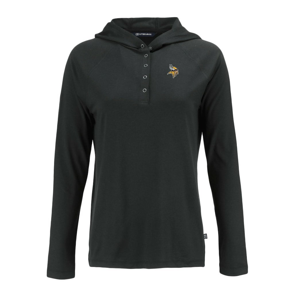 Cutter & Buck Women's Coastline Epic Comfort Eco Recycled Raglan Pullover Hoodie - Minnesota Vikings