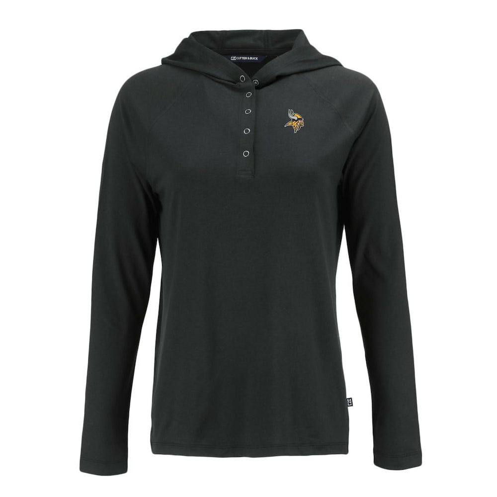 Cutter & Buck Women's Coastline Epic Comfort Eco Recycled Raglan Pullover Hoodie - Minnesota Vikings