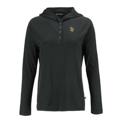 Cutter & Buck Women's Coastline Epic Comfort Eco Recycled Raglan Pullover Hoodie - Minnesota Vikings