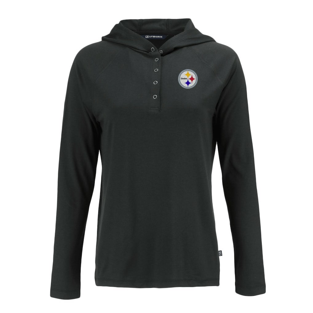 Cutter & Buck Women's Coastline Epic Comfort Eco Recycled Raglan Pullover Hoodie - Pittsburgh Steelers