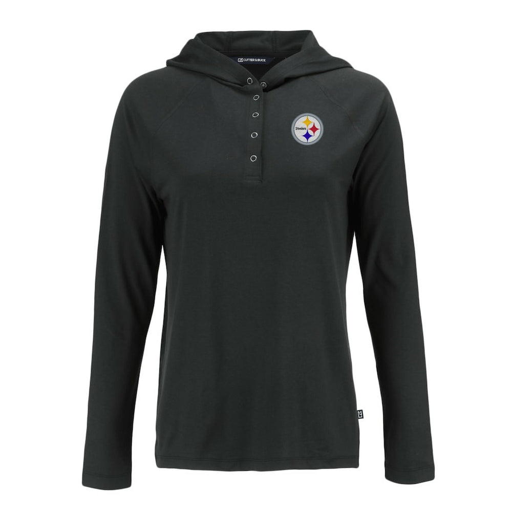 Cutter & Buck Women's Coastline Epic Comfort Eco Recycled Raglan Pullover Hoodie - Pittsburgh Steelers