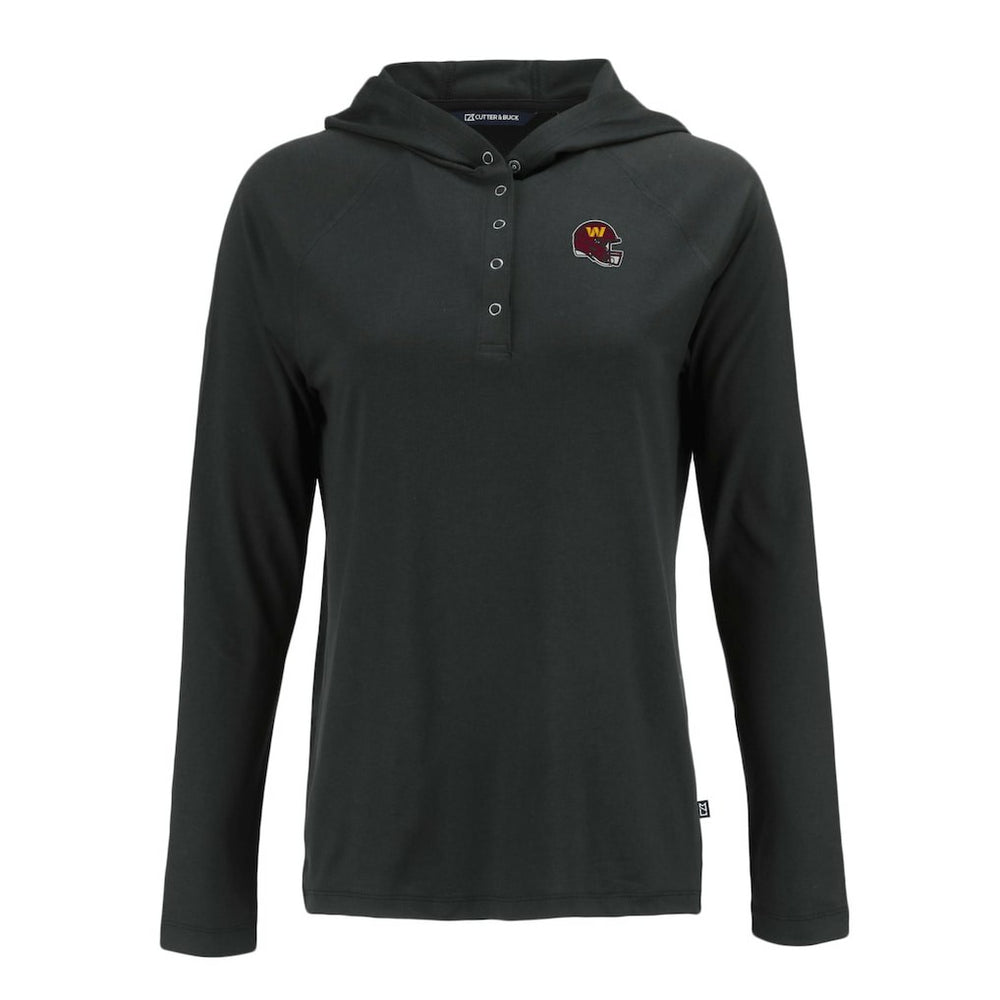Cutter & Buck Women's Coastline Epic Comfort Eco Recycled Raglan Pullover Hoodie - Washington Commanders