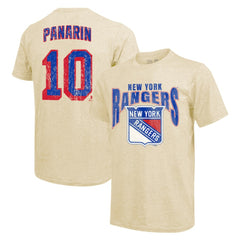 NHL Cream Artemi Panarin New York Rangers Majestic Threads Dynasty Name & Number Tri-Blend T-Shirt