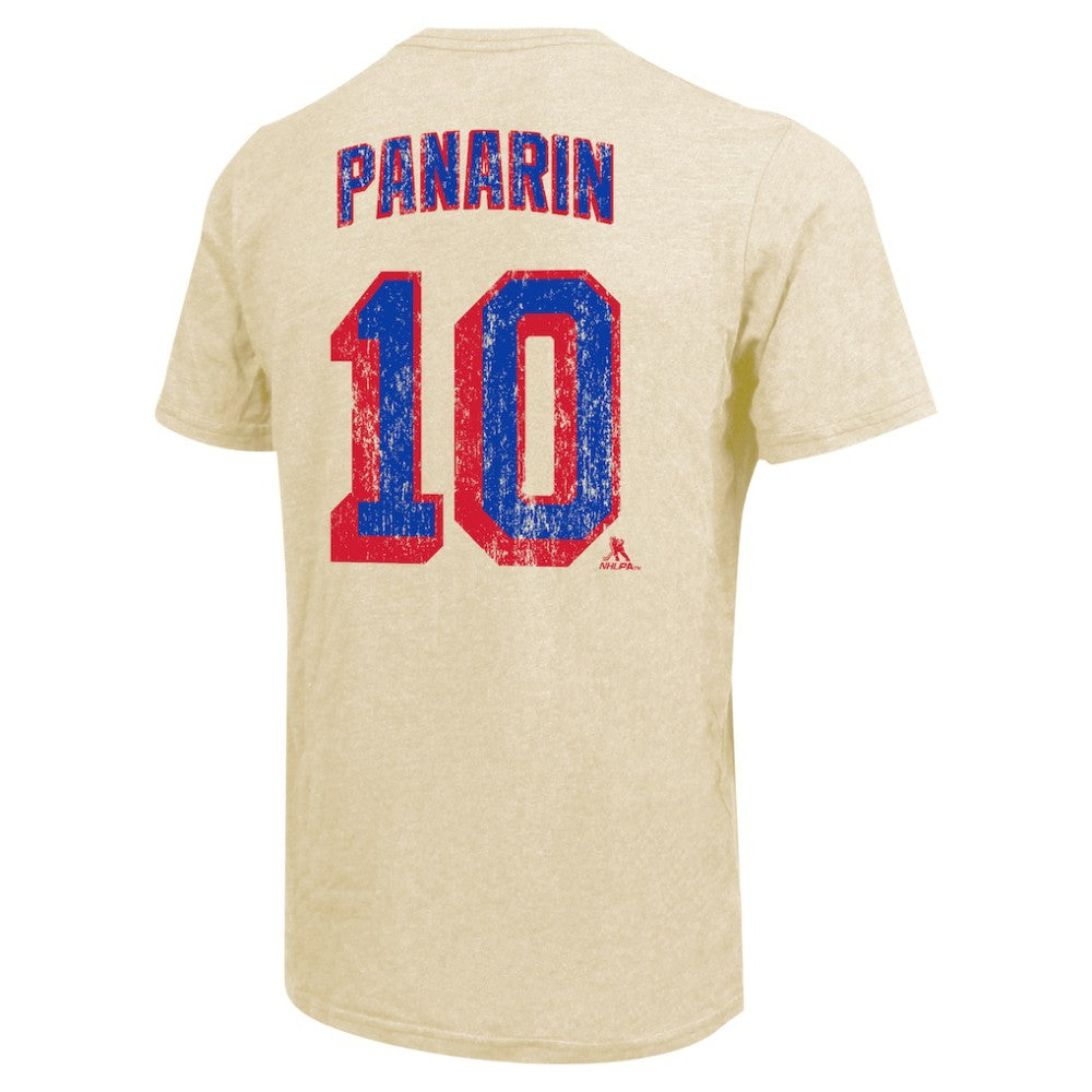 NHL Cream Artemi Panarin New York Rangers Majestic Threads Dynasty Name & Number Tri-Blend T-Shirt