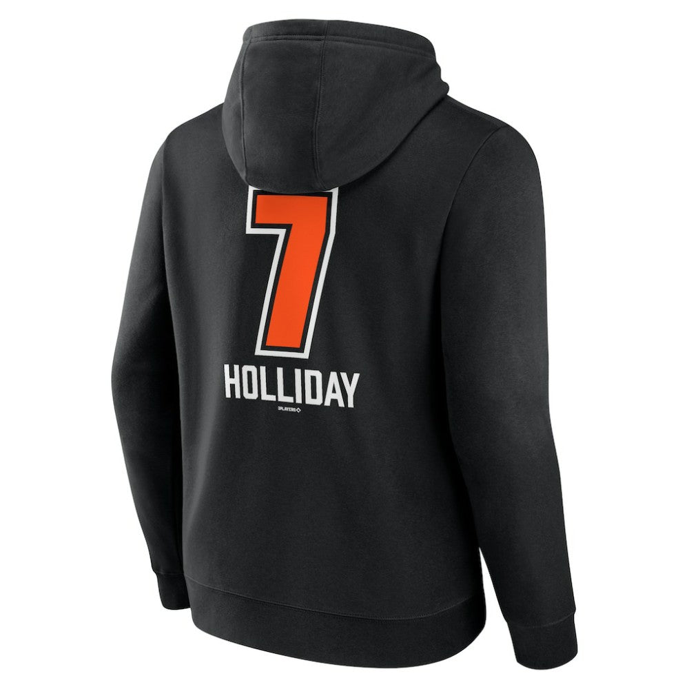 MLB Jackson Holliday Baltimore Orioles Fastball Player Name & Number Pullover Hoodie