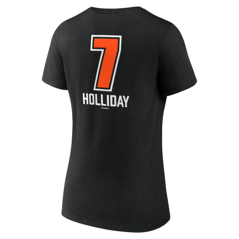 MLB Jackson Holliday Baltimore Orioles Women's Fastball Player Name & Number V-Neck T-Shirt