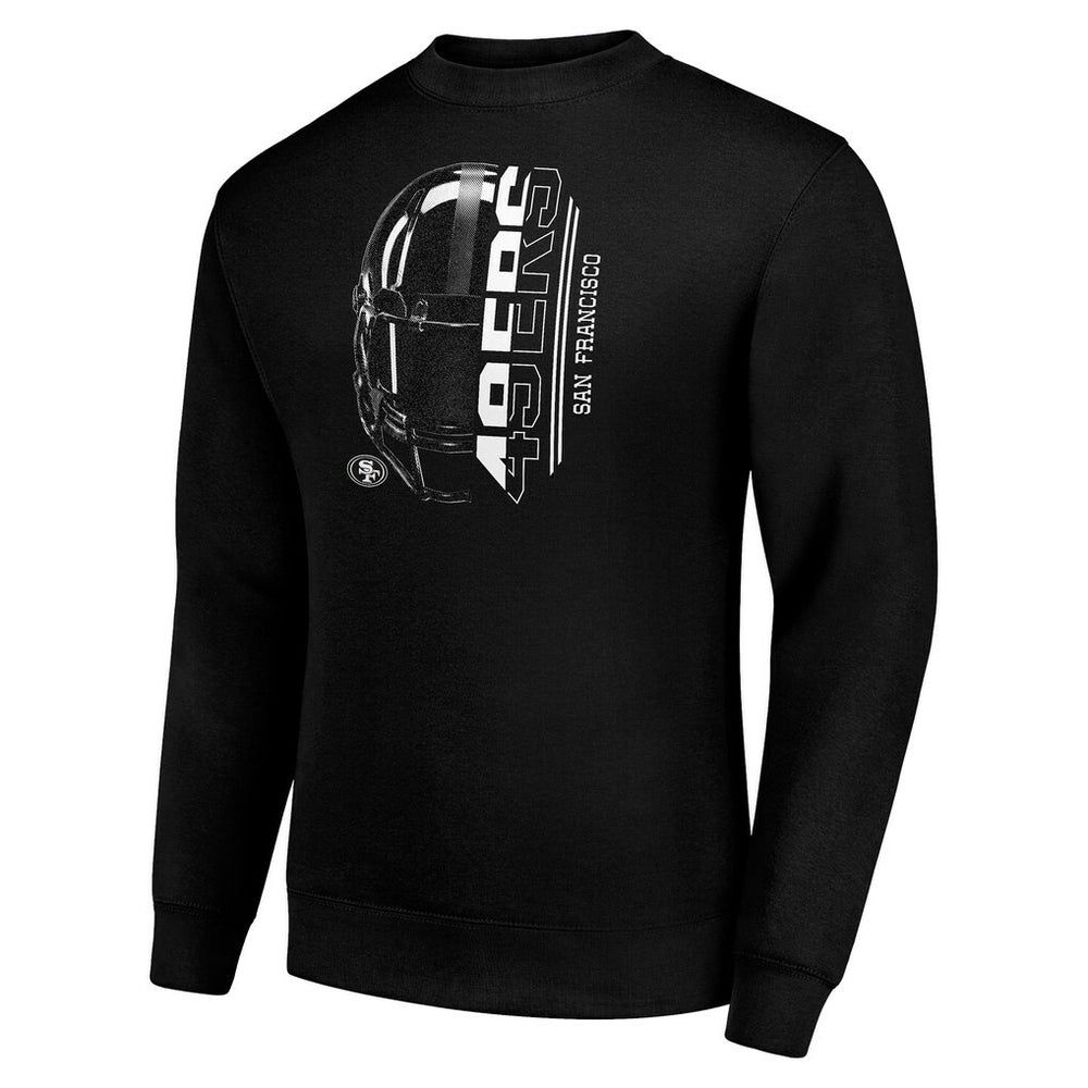 Starter Half Helmet Team Graphic Tri-Blend Fleece Pullover Sweatshirt - San Francisco 49ers