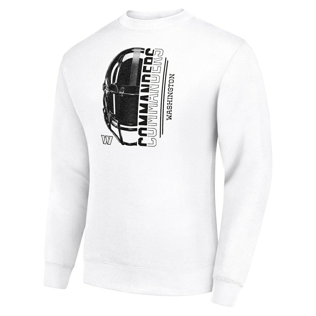 Starter Half Helmet Team Graphic Tri-Blend Fleece Pullover Sweatshirt - Washington Commanders