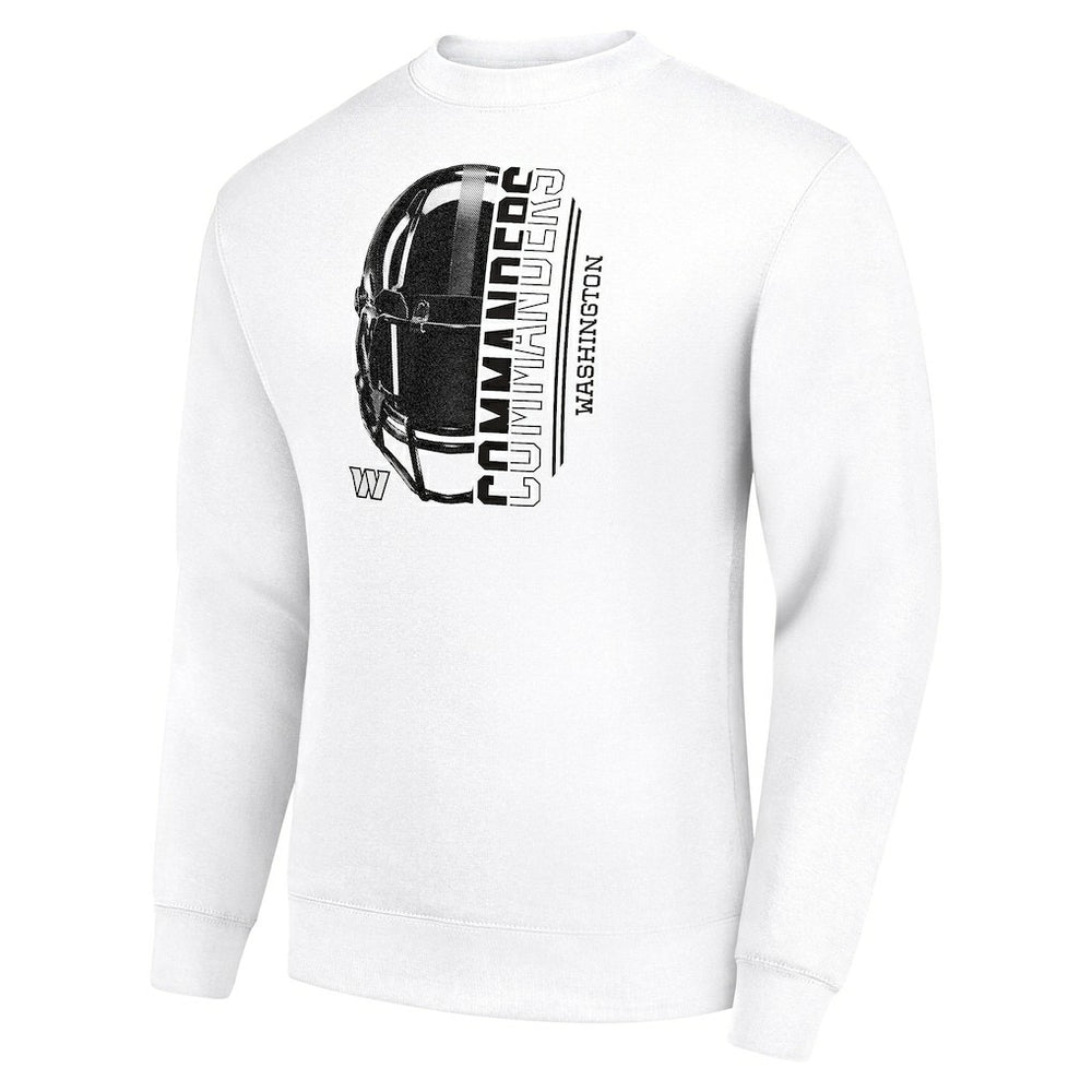 Starter Half Helmet Team Graphic Tri-Blend Fleece Pullover Sweatshirt - Washington Commanders