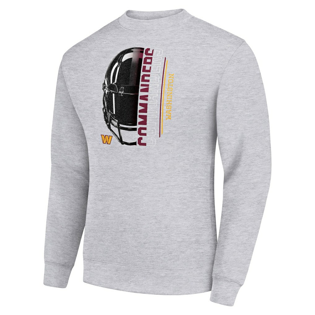 Starter Half Helmet Team Graphic Tri-Blend Fleece Pullover Sweatshirt - Washington Commanders