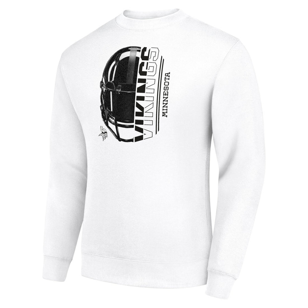 Starter Half Helmet Team Graphic Tri-Blend Fleece Pullover Sweatshirt - Minnesota Vikings