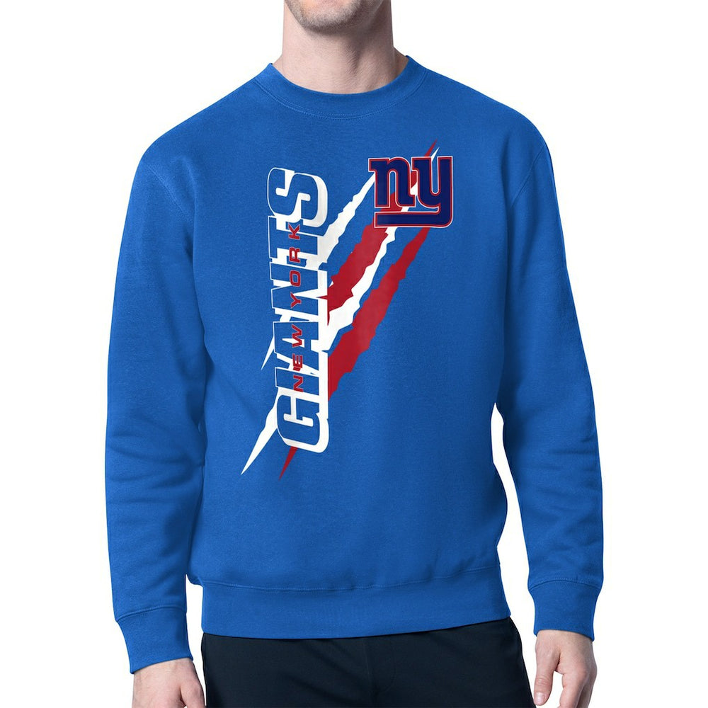 Starter Color Scratch Team Graphic Fleece Pullover Sweatshirt - New York Giants